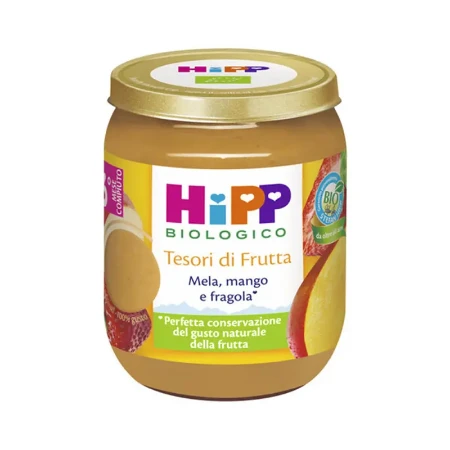 Hipp Tesori di Frutta Omogeneizzato Mela, Mango e Fragola 160 g