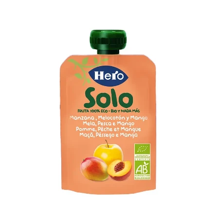 Hero Solo Pouch Bio Frutta: Mela, Pesca e Mango 100 g