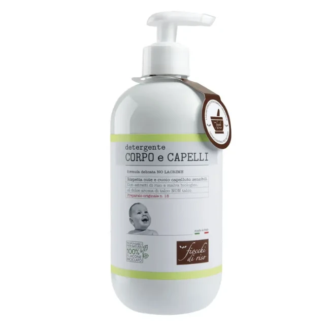 Detergente Corpo e Capelli Talco 400ml di Fiocchi di Riso