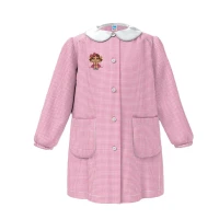 Siggi Grembiule Asilo Bambina Quadrotti Rosa e Bianchi - Bimba