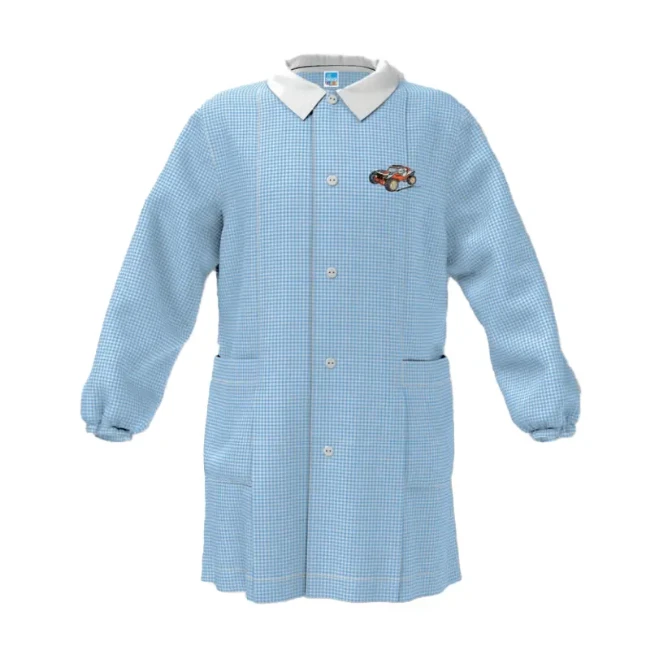 Grembiule Scuola Asilo E Elementare Bambino Senza Ricamo Con Bottoni Siggi - Neus Store