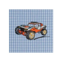 Grembiule Asilo Siggi Bambino 7 anni 122 cm tg.70 Verde Quadretti Aereo