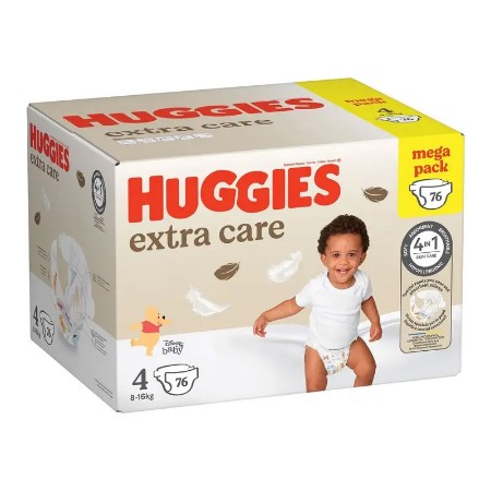 Huggies Pannolini Extra Care 4 Mega Pack - 76 pezzi