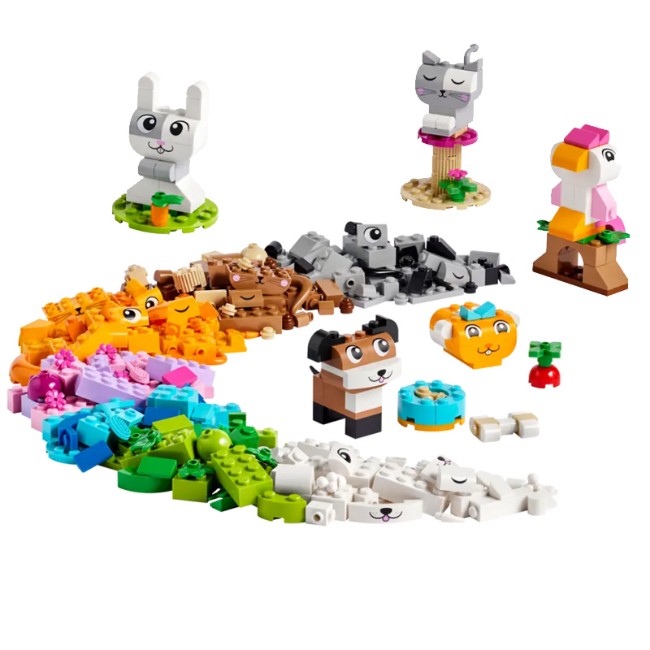 LEGO Classic 11013 Mattoncini Trasparenti Creativi, con Animali