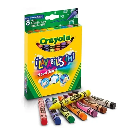Crayola Colori 8 Maxi Pastelli a Cera Lavabili