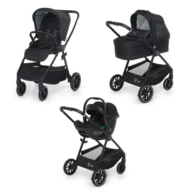 Foppapedretti Trio Divo Travel System con Passeggino Leggero, Navicella e Seggiolino Auto i-Size - Chic