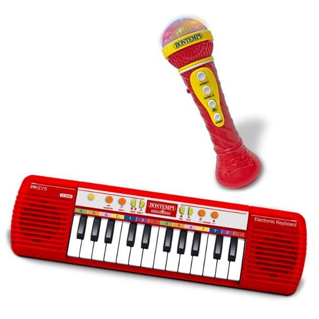Bontempi Tastiera 24 Tasti con Microfono Karaoke