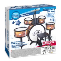 Bontempi Batteria Classica 6 Elementi con Sgabello e 2 Bacchette
