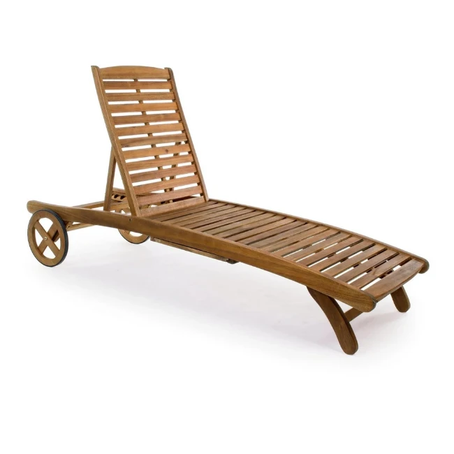 Paniate Bizzotto Lettino Prendisole in Legno di Acacia con