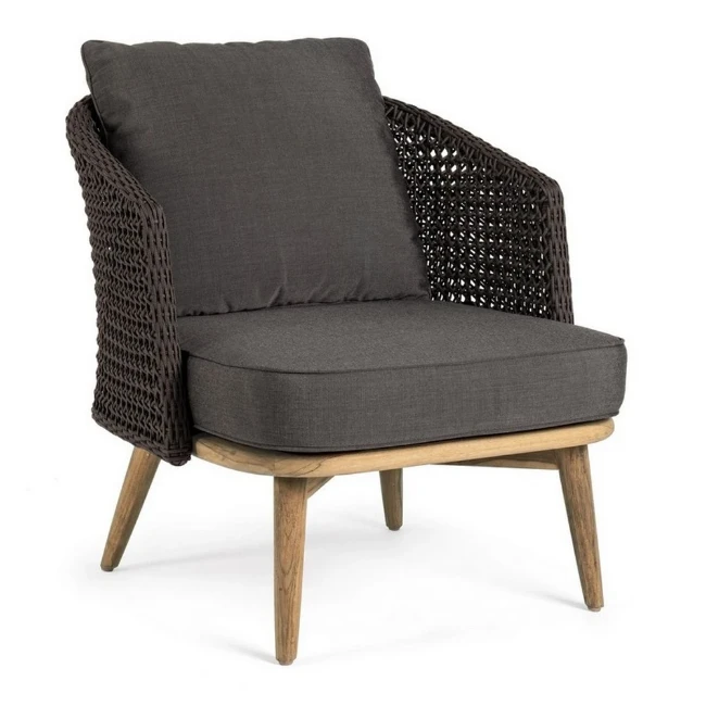 Paniate Bizzotto Poltrona Ninfa Dark con Cuscini