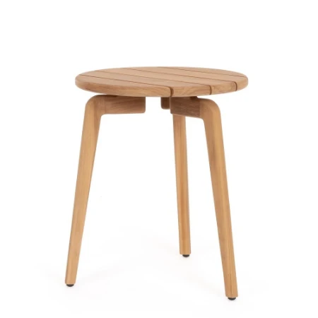 Bizzotto Tavolino Rotondo da Esterno Tamires per Giardino in Legno di Teak