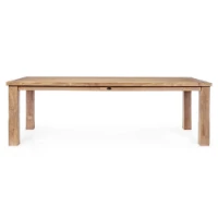 Bizzotto Tavolo da Esterno Bounty in Teak Riciclato per Giardino 240x100 cm