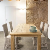 Bizzotto Tavolo da Esterno Bounty in Teak Riciclato per Giardino 240x100 cm