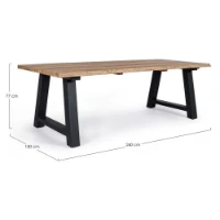Bizzotto Tavolo da Esterno Rolland per Giardino 240x100 cm