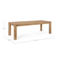 Bizzotto Tavolo da Esterno Maverick per Giardino 240x100 cm