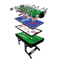Sport One Tavolo Multigioco 5 in 1 Maxi Salvaspazio Calcetto, Ping Pong, Carambola, Hockey e Curling