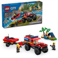 LEGO City Fuoristrada Antincendio e Gommone di salvataggio 60412