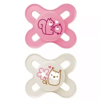 Mam 2pz Succhietto Start Nanò in Silicone Circular PP 0-2m - Rosa