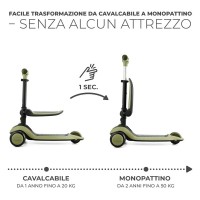 Kinderkraft Monopattino a 3 Ruote Halley Colore Verde