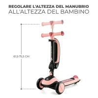 Kinderkraft Monopattino a 3 Ruote Halley Colore Rosa