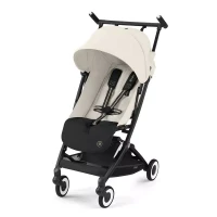 Cybex Gold Passeggino Leggero Libelle Telaio Black omologato Bagaglio a Mano, Adattabile a Duo - Canvas White