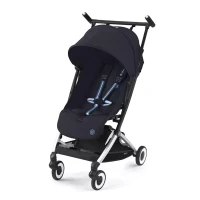 Cybex Gold Passeggino Leggero Libelle Telaio Silver omologato Bagaglio a Mano, Adattabile a Duo - Dark Blue