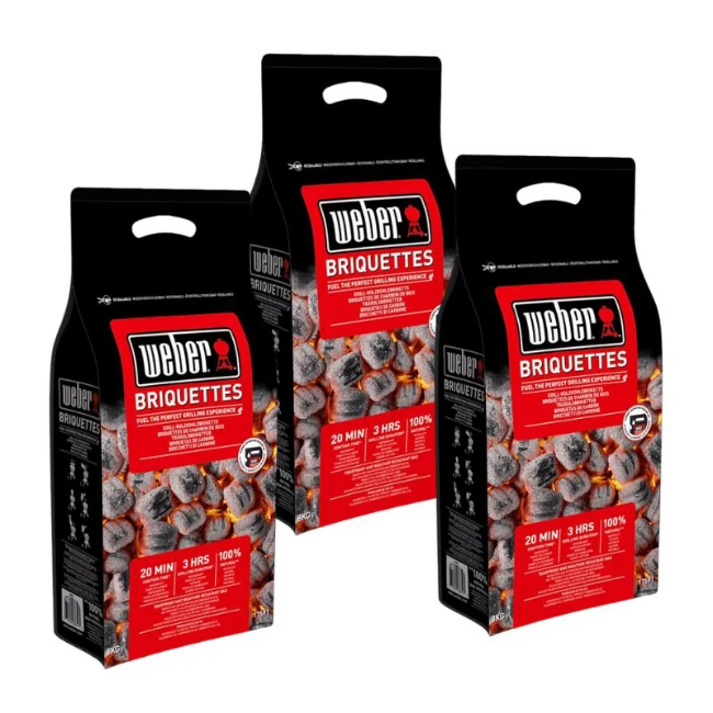 Weber Bricchetti Carbone 8 Kg • Per Grigliate • Sacchetto Da 8 Kg • Alta Qualità - Foto 3