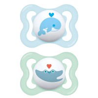 Mam 2pz Ciucci Air 2-6m in Silicone - Azzurro