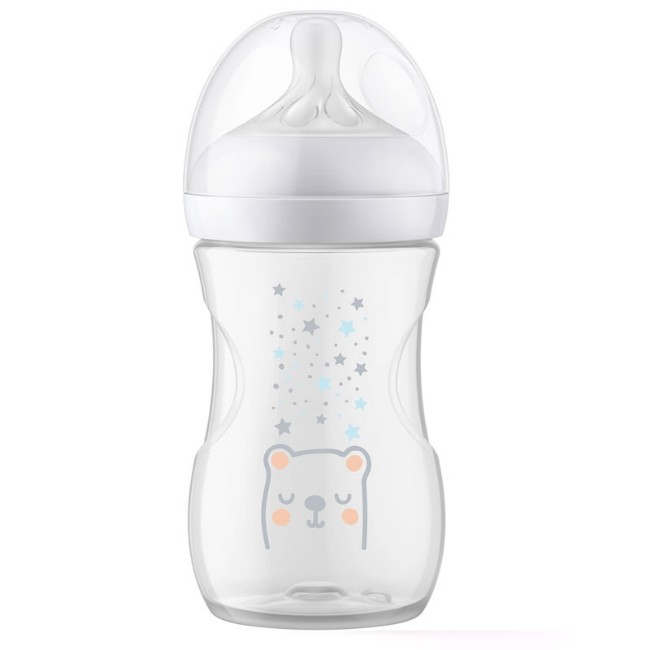 Philips Avent Biberon Natural Response con Valvola Air Free 260ml, 1m+, Orsetto