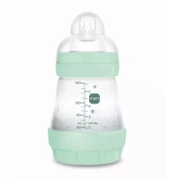 Mam Biberon Easy Start Matt Forest Circular PP con Valvola Anticolica 160ml - Azzurro