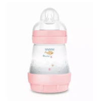 Mam Biberon Easy Start Matt Forest Circular PP con Valvola Anticolica 160ml - Rosa
