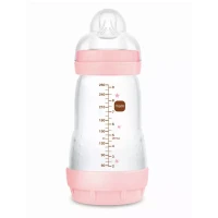 Mam Biberon Easy Start Matt Forest Circular PP con Valvola Anticolica 260ml - Rosa