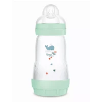 Mam Biberon Easy Start Matt Forest Circular PP con Valvola Anticolica 260ml - Azzurro