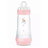 Mam Biberon Easy Start Matt Forest Circular PP con Valvola Anticolica 320ml - Rosa