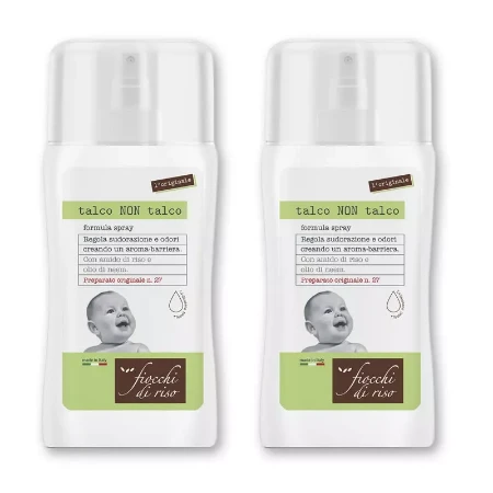Fiocchi di Riso Doppia Confezione Talco Non Talco Spray 100ml