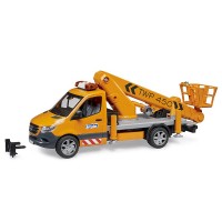 Bruder MB Sprinter con Piattaforma di Lavoro e Modulo Luci e Suoni 02679