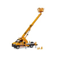 Bruder MB Sprinter con Piattaforma di Lavoro e Modulo Luci e Suoni 02679
