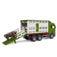 Bruder Camion Trasporto animali Scania Super 560R con un Bue 03548