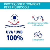 Chicco Occhiali da Sole Antigraffio per Bambini con Custodia e Montatura Flessibile 24m+