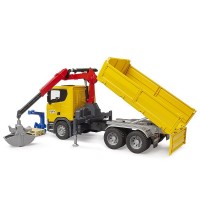 Bruder Camion da Cantiere Scania Super 560R con Gru e 2 Pallet 03551