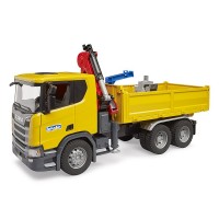 Bruder Camion da Cantiere Scania Super 560R con Gru e 2 Pallet 03551