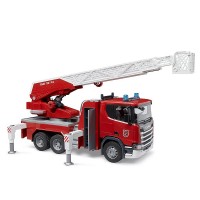 Bruder Autocarro Pompieri Scania Super 560R con Scala Girevole, Pompa dell'Acqua e Modulo Luci e Suoni 03591
