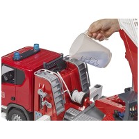 Bruder Autocarro Pompieri Scania Super 560R con Scala Girevole, Pompa dell'Acqua e Modulo Luci e Suoni 03591