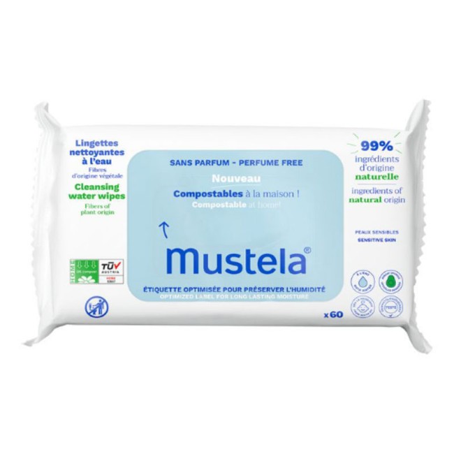 Mustela Salviette Compostabili Senza Profumo 60pz