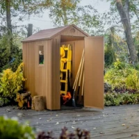 Keter Casetta da Giardino Porta Attrezzi in Resina Darwin 4x4 Brown