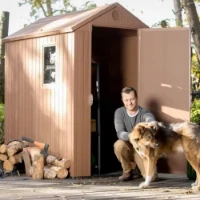 Keter Casetta da Giardino Porta Attrezzi in Resina Darwin 4x4 Brown