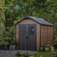 Keter Casetta da Giardino Porta Attrezzi in Resina con Due Finestre Frontali Newton 759