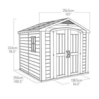 Keter Casetta da Giardino Porta Attrezzi in Resina Factor 8x8
