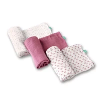 Koala Babycare Set 3 Swaddle in Mussola Multiuso 80 x 80 cm - Rosa