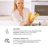 Nuvita Tiralatte Elettrico Indossabile Singolo con Tecnologia a 3 Fasi - Capacità 240 ml